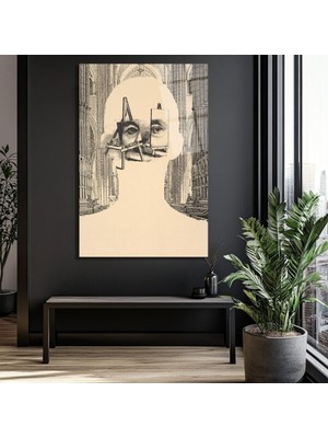 GLAZELLA Zihnin Gözleri: Sürrealist Sanat Temalı Cam Tablo
