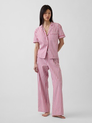Gap Kadın Kırmızı Poplin Pijama Altı