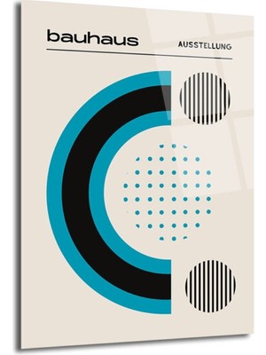 GLAZELLA Bauhaus Estetikli Modern Geometrik Cam Tablo