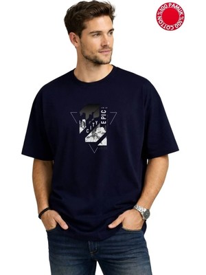 Luliana 1.kalite Baskılı Oversize T-Shirt Günlük Tişört Trend Moda ve Modern Stil Styel %100 Organik Pamuk Relaxed