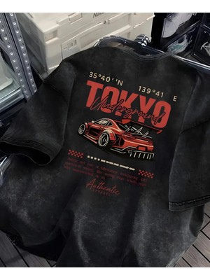 Luliana Baskılı Premium Kalite Yıkama Sokak Stili Oversize T-Shirt