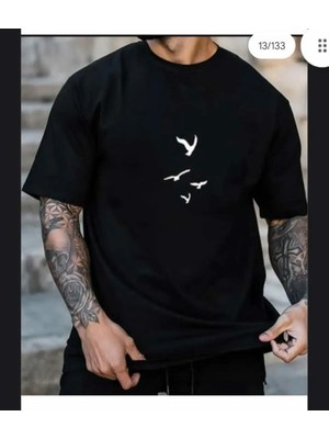 Luliana 1.kalite Baskılı Oversize T-Shirt Günlük Tişört Trend Moda ve Modern Stil Styel %100 Organik Pamuk Relaxed