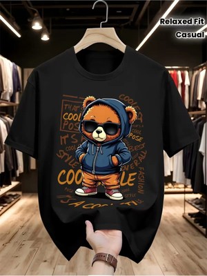 Luliana 1.kalite Baskılı Oversize T-Shirt Günlük Tişört Trend Moda ve Modern Stil Styel %100 Organik Pamuk Relaxed