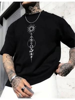 Luliana 1.kalite Baskılı Oversize T-Shirt Günlük Tişört Trend Moda ve Modern Stil Styel %100 Organik Pamuk Relaxed