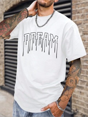 Luliana 1.kalite Baskılı Oversize T-Shirt Günlük Tişört Trend Moda ve Modern Stil Styel %100 Organik Pamuk Relaxed