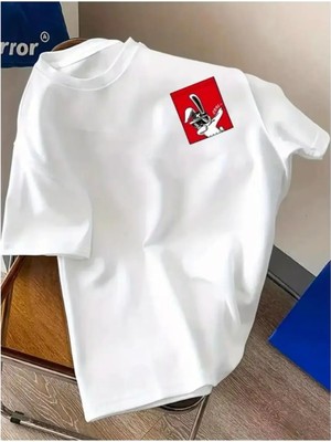 Luliana Baskılı Premium Kalite Yıkama Sokak Stili Oversize T-Shirt