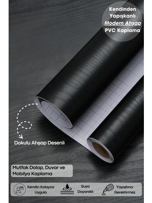 Deconitte Kendinden Yapışkanlı Ahşap Görünümlü Mutfak Banyo Tezgah Duvar Dolap Masa Kaplama 60X100CM