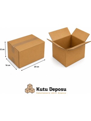 Kutu Deposu 16X20X12 cm Karton Kutu (20 Adet)