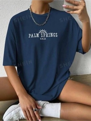 Luliana Baskılı Premium Kalite Yıkama Sokak Stili Oversize T-Shirt