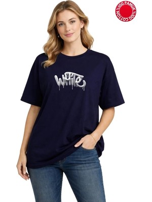 Luliana 1.kalite Baskılı Oversize T-Shirt Günlük Tişört Trend Moda ve Modern Stil Styel %100 Organik Pamuk Relaxed