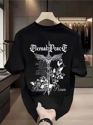 Luliana 1.kalite Baskılı Oversize T-Shirt Günlük Tişört Trend Moda ve Modern Stil Styel %100 Organik Pamuk Relaxed