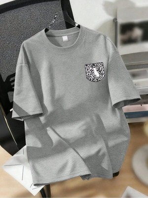 Luliana Baskılı Premium Kalite Yıkama Sokak Stili Oversize T-Shirt