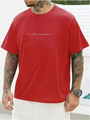 Luliana 1.kalite Baskılı Oversize T-Shirt Günlük Tişört Trend Moda ve Modern Stil Styel %100 Organik Pamuk Relaxed