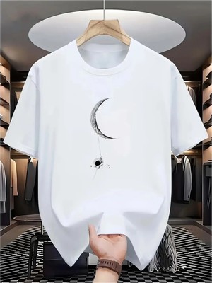 Luliana 1.kalite Baskılı Oversize T-Shirt Günlük Tişört Trend Moda ve Modern Stil Styel %100 Organik Pamuk Relaxed