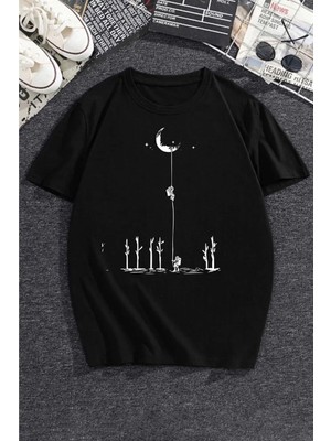Luliana 1.kalite Baskılı Oversize T-Shirt Günlük Tişört Trend Moda ve Modern Stil Styel %100 Organik Pamuk Relaxed