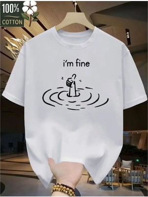 Luliana 1.kalite Baskılı Oversize T-Shirt Günlük Tişört Trend Moda ve Modern Stil Styel %100 Organik Pamuk Relaxed
