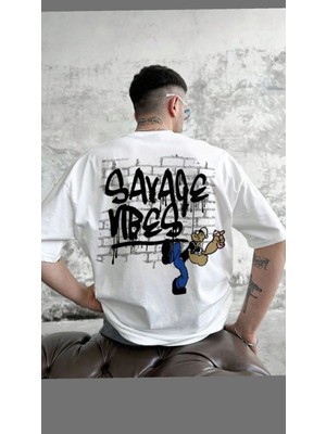 Luliana Baskılı Premium Kalite Yıkama Sokak Stili Oversize T-Shirt