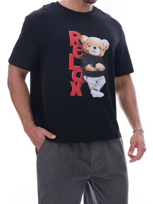 Luliana 1.kalite Baskılı Oversize T-Shirt Günlük Tişört Trend Moda ve Modern Stil Styel %100 Organik Pamuk Relaxed