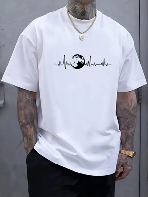 Luliana 1.kalite Baskılı Oversize T-Shirt Günlük Tişört Trend Moda ve Modern Stil Styel %100 Organik Pamuk Relaxed