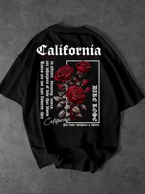 Luliana 1.kalite Baskılı Oversize T-Shirt Günlük Tişört Trend Moda ve Modern Stil Styel %100 Organik Pamuk Relaxed