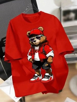 Luliana 1.kalite Baskılı Oversize T-Shirt Günlük Tişört Trend Moda ve Modern Stil Styel %100 Organik Pamuk Relaxed