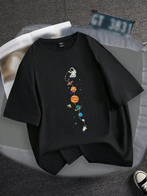 Luliana Baskılı Premium Kalite Yıkama Sokak Stili Oversize T-Shirt