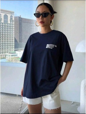 Luliana Baskılı Premium Kalite Yıkama Sokak Stili Oversize T-Shirt