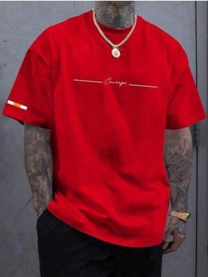 Luliana 1.kalite Baskılı Oversize T-Shirt Günlük Tişört Trend Moda ve Modern Stil Styel %100 Organik Pamuk Relaxed