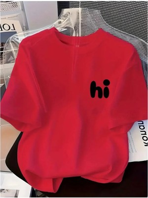 Luliana Baskılı Premium Kalite Yıkama Sokak Stili Oversize T-Shirt