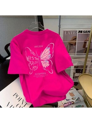 Luliana Baskılı Premium Kalite Yıkama Sokak Stili Oversize T-Shirt