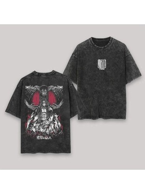Luliana Baskılı Premium Kalite Yıkama Sokak Stili Oversize T-Shirt