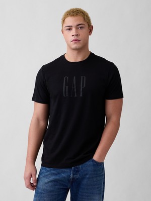Gap Erkek Siyah Everyday Soft Gap Logo T-Shirt