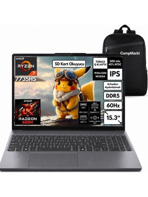 Lenovo Ideapad Slim 3 Amd Ryzen 7 170 16GB 1 Tb SSD Windows 11 15.3"  83K700PSTR +Compmarktçanta