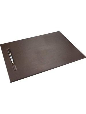 Esplendor 2k 575-2 Sümen Takımı Mdf Malzemeden Deri Kaplı Tek Parça Pad Toplantı Sümeni 45X32 Cm, Kahve