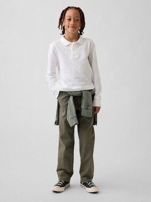 Gap Erkek Çocuk Yeşil Modern Relaxed Straight Khaki Pantolon
