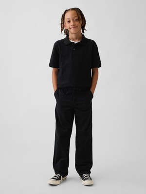 Gap Erkek Çocuk Siyah Modern Relaxed Straight Khaki Pantolon