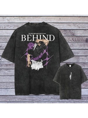 Luliana Baskılı Premium Kalite Yıkama Sokak Stili Oversize T-Shirt