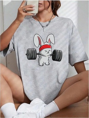 Luliana Baskılı Premium Kalite Yıkama Sokak Stili Oversize T-Shirt