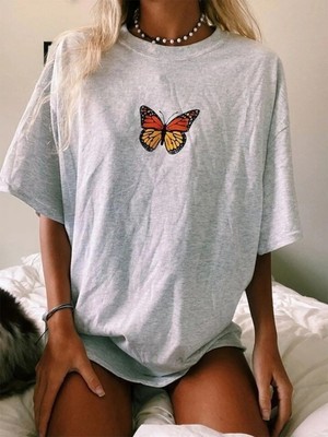 Luliana Baskılı Premium Kalite Yıkama Sokak Stili Oversize T-Shirt