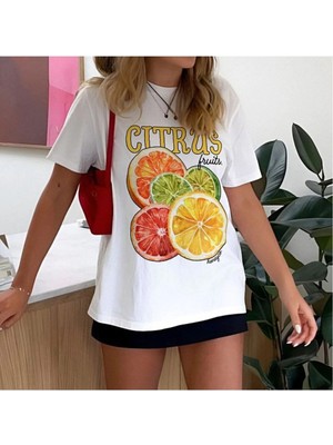 Luliana Baskılı Premium Kalite Yıkama Sokak Stili Oversize T-Shirt