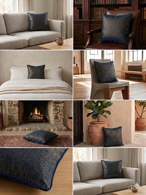 Lider Tekstil Parlak Dokuma Kumaş 40X40CM Dekoratif Kırlent Kılıfı