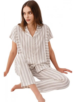 MiraLive Marsilyan- Gömlek Pijama Takım Kadın PC9178-S