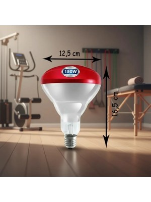 My Best Store 150W Kızılötesi (Infrared) Isıtıcılı Fizik Tedavi Lambası (Kırmızı Işık) E27 (Kalın Du