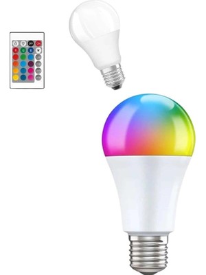 My Best Store Ayarlanabilir Parlaklık Rgb LED Ampul Beyaz Lamba ve Renkli Ampul