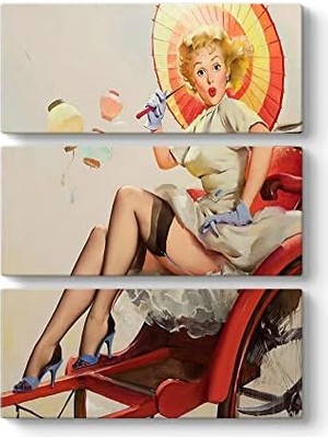 Esplendor Pin Up Umbrella Tablosu 70 x 96-3 Parçalı