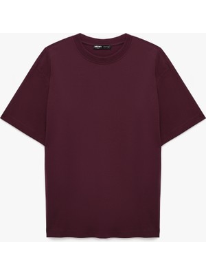 Koton Kısa Kollu Bisiklet Yaka Pamuklu Basic Oversize Tişört