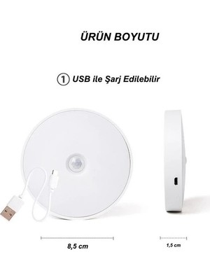 My Best Store Şarjlı Sensörlü Gece LED Lambası Egonex