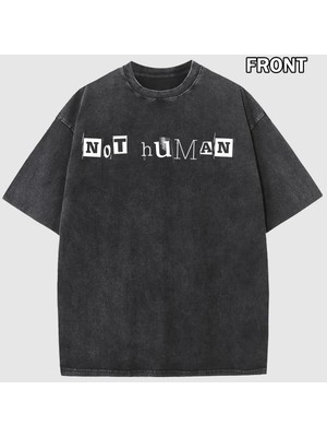Luliana Baskılı Premium Kalite Yıkama Sokak Stili Oversize T-Shirt