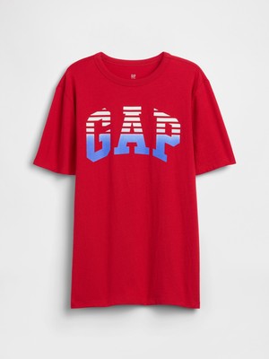 Gap Erkek Çocuk Kırmızı Gap Logo T-Shirt