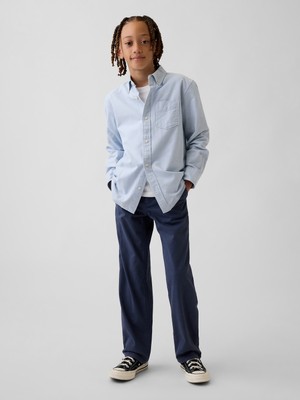 Gap Erkek Çocuk Koyu Mavi Modern Relaxed Straight Khaki Pantolon